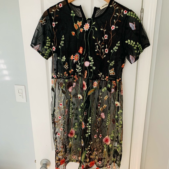 Metisu Dresses & Skirts - Metisu Embroidered Dress with slip